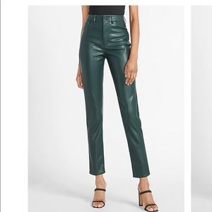 Express High Waisted Vegan Leather Slim An…